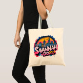 Savannah Georgia Skyline Tote Bag (Voorkant (product))