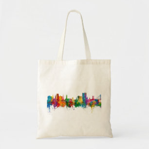 Savannah Georgia Skyline Tote Bag