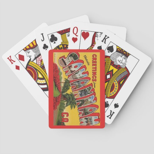 Savannah Georgia speelkaarten (Achterkant)