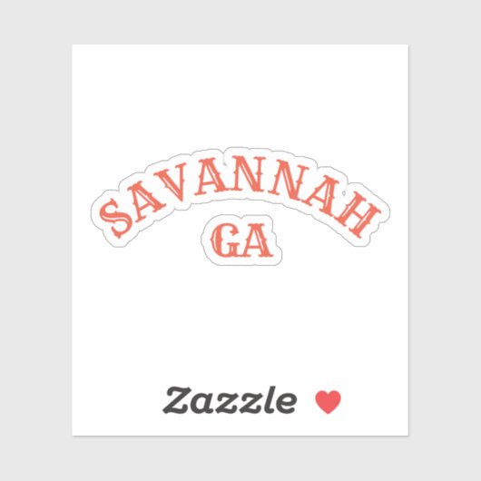 Savannah, Georgia Sticker (Vel)