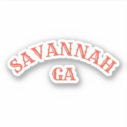 Savannah, Georgia Sticker (Voorkant)