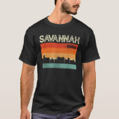 Savannah Georgia Town Skyline T Shirt (Voorkant)
