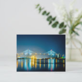 Savannah Georgia Town USA Waterfront Evening River Briefkaart (Staand voorkant)