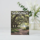 Savannah Georgia Travel Briefkaart (Staand voorkant)