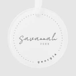 Savannah Georgia Travel United States Simple Ornament