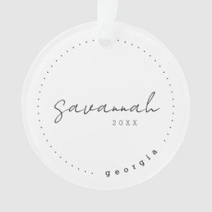 Savannah Georgia Travel United States Simple Ornament
