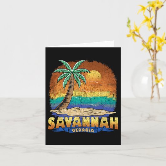 Savannah Georgia  Verdrietig Souvenir Kaart (Gele Bloem)