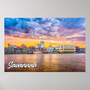 Savannah, Georgia, Verenigde Staten Poster