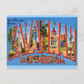 Savannah Georgia Vintage Ansichtkaart Briefkaart (Voorkant)