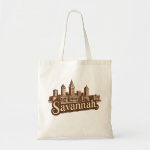 Savannah Georgia vintage silhouet Tote Bag