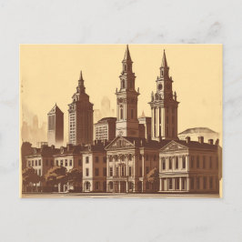 Savannah Georgia vintage Silhouette Briefkaart