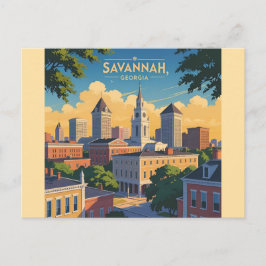 Savannah Georgia vintage Silhouette Briefkaart