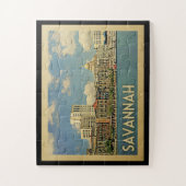 Savannah Georgia Vintage Travel Legpuzzel (Verticaal)