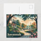 Savannah, Georgia, VS VS Briefkaart (Voorkant / Achterkant)