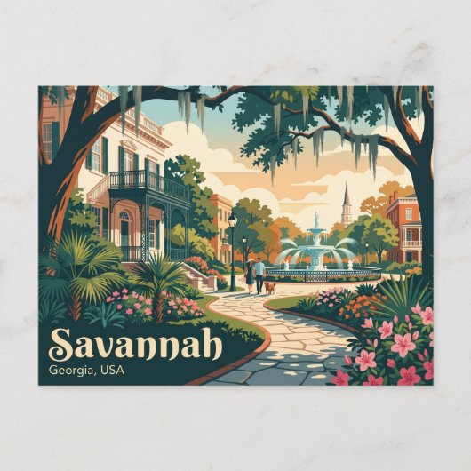 Savannah, Georgia, VS VS Briefkaart (Voorkant)