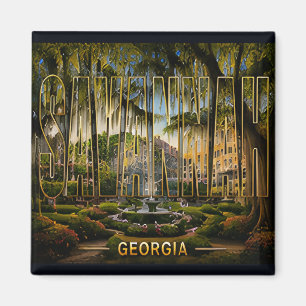 Savannah Georgia Zuidelijke Reis Vakantieherinneri Magneet