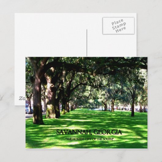 SAVANNAH, GEORGIË BRIEFKAART (Voorkant / Achterkant)