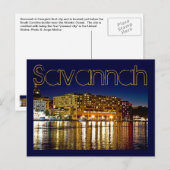 Savannah, Georiga, VS. Briefkaart (Voorkant / Achterkant)