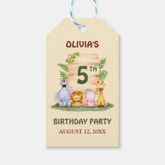 Savannah giraffe leeuw nijlpaard zebra olifant cadeaulabel