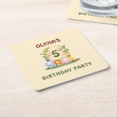 Savannah giraffe leeuw nijlpaard zebra olifant kartonnen onderzetters (Schuin)