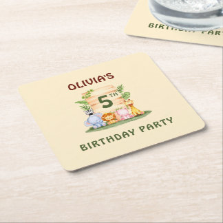 Savannah giraffe leeuw nijlpaard zebra olifant kartonnen onderzetters