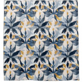 Savannah Hayes geïnspireerd blauw en goud Douchegordijn (Voorkant)