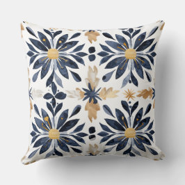 Savannah Hayes geïnspireerd kussen in blauw en gou