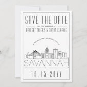 Savannah-huwelijk | Gestileerde silhouet Save-the- Kaart (Voorkant)