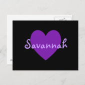 Savannah in Paars Briefkaart (Voorkant / Achterkant)