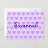 Savannah in Paars Briefkaart (Voorkant / Achterkant)