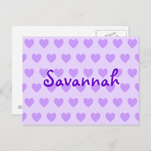 Savannah in Paars Briefkaart (Voorkant / Achterkant)
