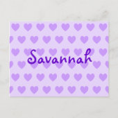 Savannah in Paars Briefkaart (Voorkant)