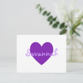 Savannah in Paars Briefkaart (Staand voorkant)