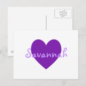 Savannah in Paars Briefkaart (Voorkant / Achterkant)