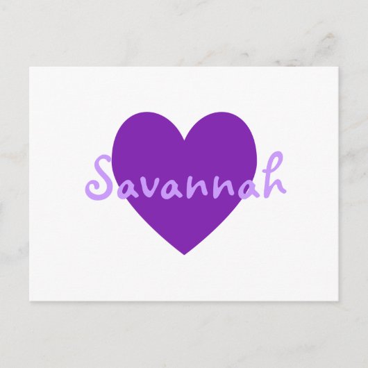 Savannah in Paars Briefkaart (Voorkant)