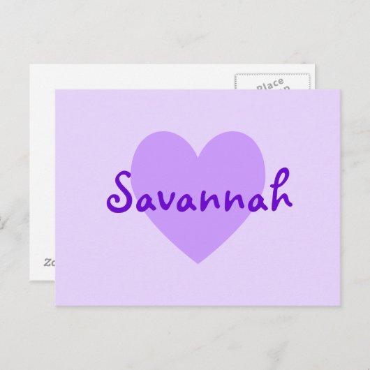 Savannah in Paars Briefkaart (Voorkant / Achterkant)