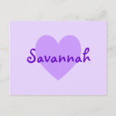 Savannah in Paars Briefkaart (Voorkant)