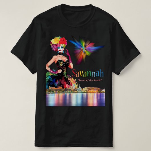 Savannah "Juweel van het Zuiden!" Drag Queen Pride T-shirt (Design voorkant)
