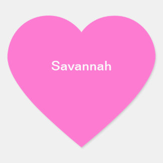 Savannah Kinder naam Sticker gepersonaliseerd roze