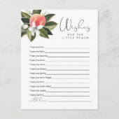 SAVANNAH Kleine Perzikwensen voor Baby shower Informatiekaartje (Voorkant)