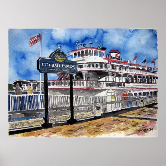 savannah_koningin_river_boot poster (Voorkant)