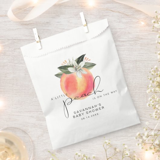 SAVANNAH Little Peach Baby shower Bedankzakje (Geknipt)