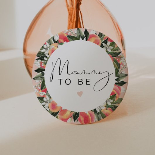 SAVANNAH Little Peach Baby shower Mama Ronde Button 7,6 Cm