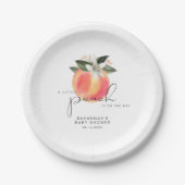 SAVANNAH Little Peach Baby shower Papieren Bordje (Voorkant)