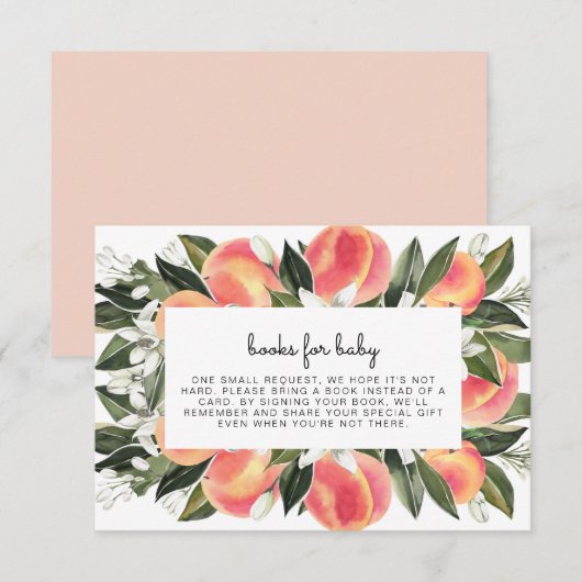SAVANNAH Little Peach Boeken voor Baby shower Kaar Kaart (Voorkant / Achterkant)