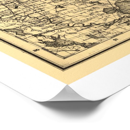 Savannah & Memphis Railroad Map 1872 Poster (Hoek)