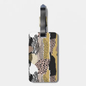 Savannah met aangepaste monogram en naam bagagelabel (Achterkant verticaal)