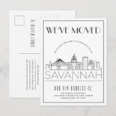 Savannah Modern Deco | Adres Gewijzigd Aankondigingskaart (Voorkant / Achterkant)