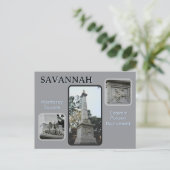 Savannah Monterey Square Casimir Pulaski Monument Briefkaart (Staand voorkant)