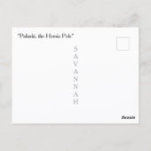 Savannah Monterey Square Casimir Pulaski Monument Briefkaart (Achterkant)